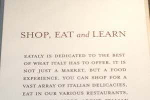 NYC: Eataly, an Italian Dream