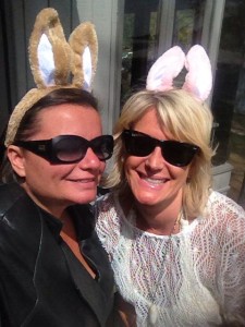 Gina Pacelli and Katherine Leonard with Bunny Ears